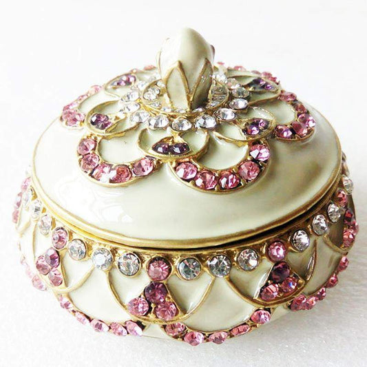 Trinket Box - LARGE, "Gold" & Light Rose Trinket Box- LARGE  Jamagrasha Customized Item