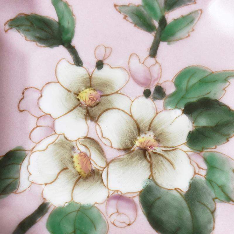 Trinket Dish - JI'AN JIARU Hand Painted, Ceramic Art, Trinket Dish, Pink